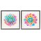 Stupell Industries Bright Boho Mandalas 2pc Floater Framed Canvas Wall Art Set Design by Andrea Haase